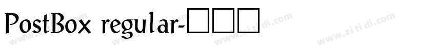 PostBox regular字体转换